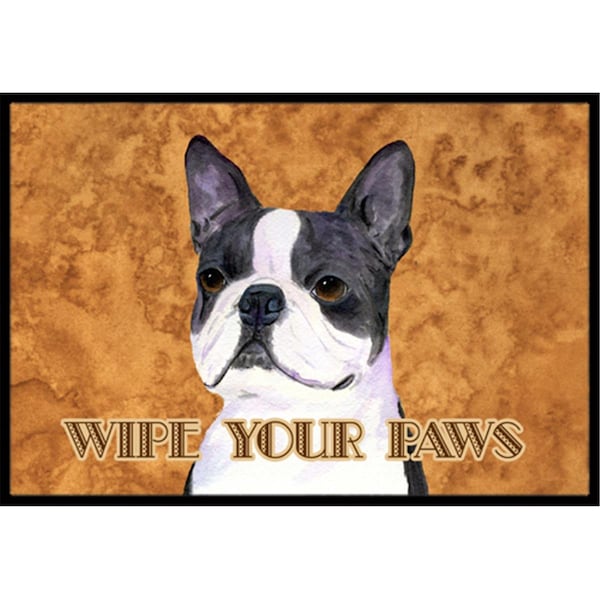 Jensendistributionservices 24 X 36 In. Boston Terrier Wipe Your Paws Indoor Or Outdoor Mat MI2553960 - main